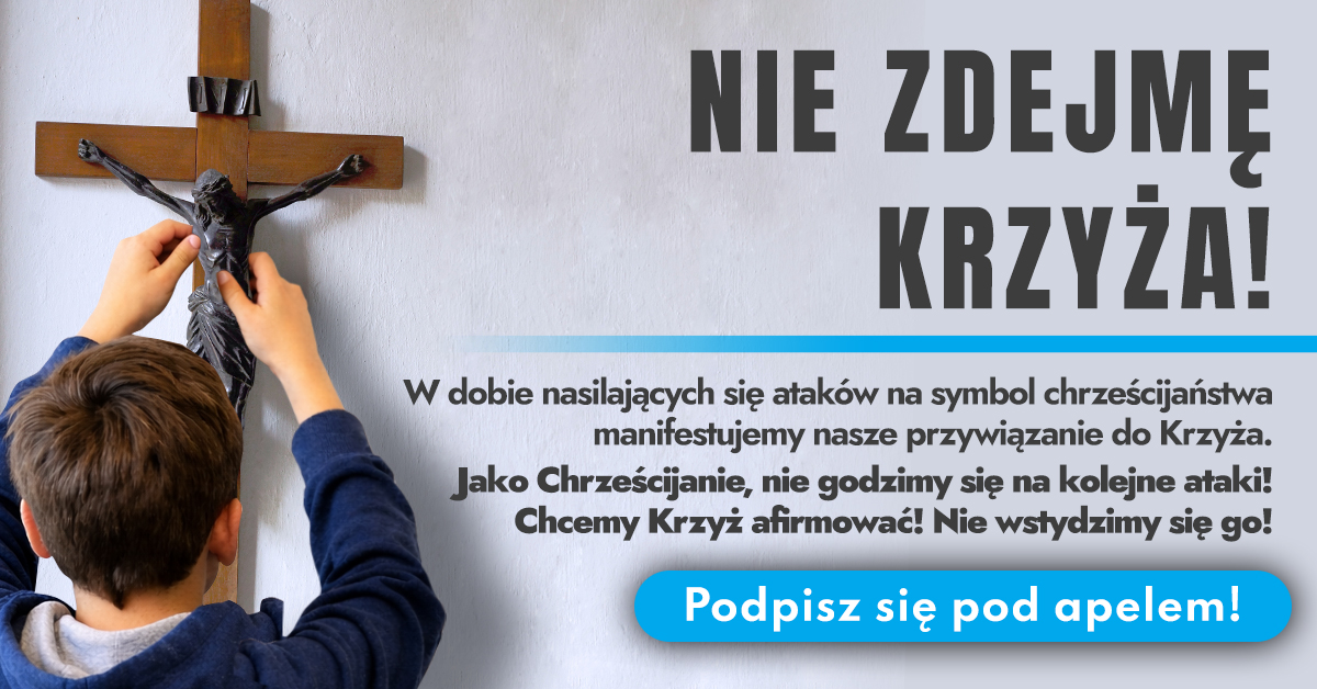 „Nie zdejmę Krzyża”. Obywatelski apel w obronie wolności religijnej